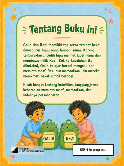 Tempat Bekal Kembar — sampul belakang