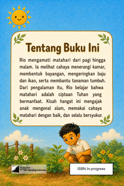 Matahari Sahabatku — sampul belakang